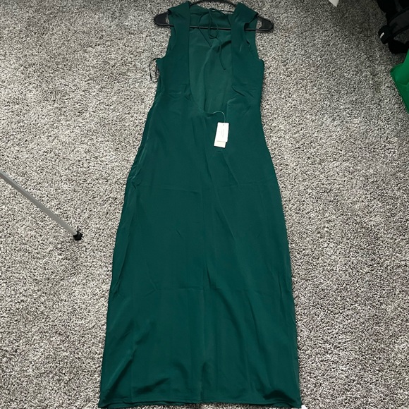 Abercrombie High Neck Low Back Midi Dress - Picture 4 of 5
